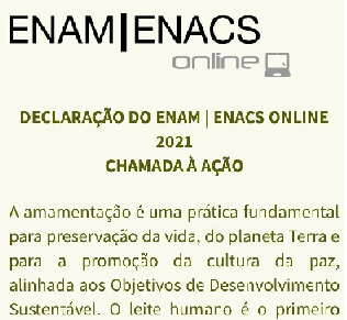 ENAM ENACS online 2021: Chamada à ação!