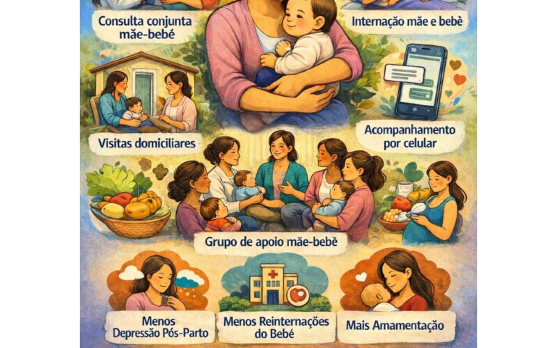 Cuidado Diádico da mãe e do bebê melhora a saúde após o parto